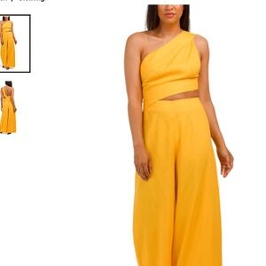 Farm Rio Asymmetrical Jumpsuit, Back Zip Closer